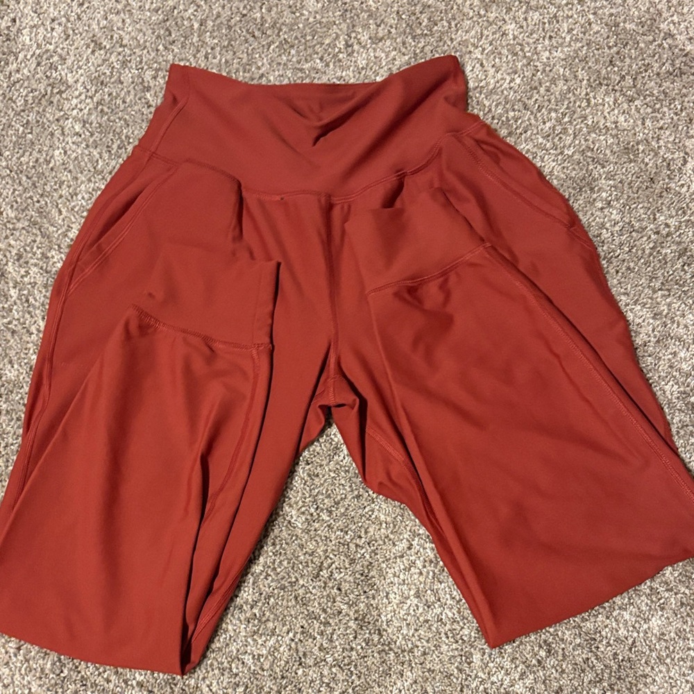Rust Red High-Waisted Joggers